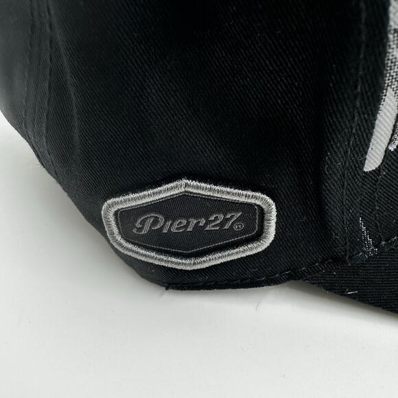 Pier 27 Cancun Men's Baseball Cap Hat Strap back Black - Picture 5 of 8
